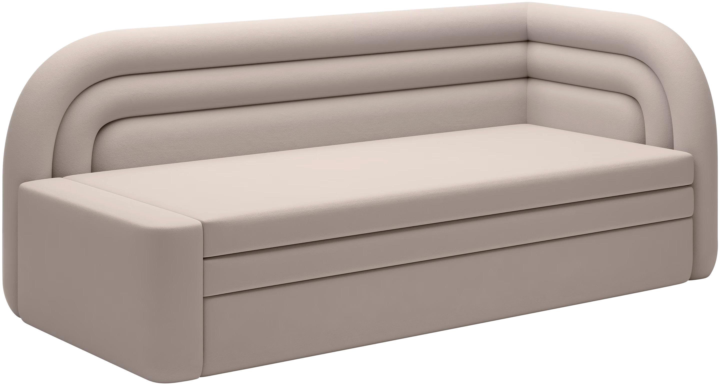 RÉCAMIERE Fabillo Beige B: 223 cm - Beige/Schwarz, Design, Textil (223/80/86cm) - P & B