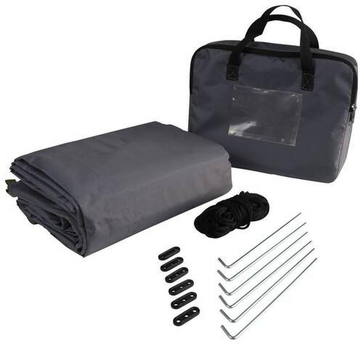 Schutzplane Mit Schlaufen 3x4m M Premium Ripstop Anthrazit - Anthrazit, Basics (300/400cm)
