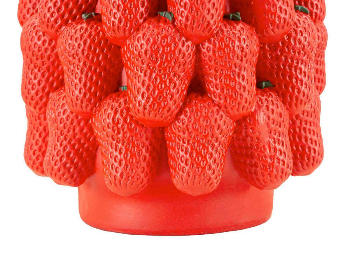 Vase Strawberry Rot B: 20 Cm - Rot, Basics, Kunststoff (20/32/20cm)
