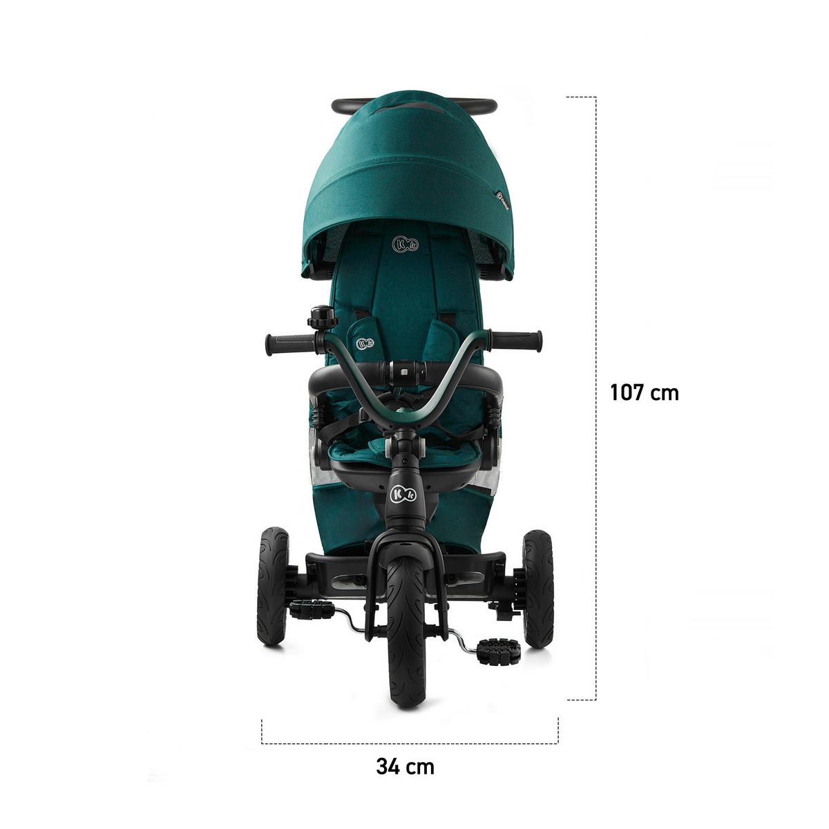 Dreirad Easytwist 5-in-1 Grün, B/h/t: 34x107x122cm - Grün, Basics, Kunststoff/Textil (34/107/122cm) - Kinderkraft