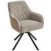 Armlehnstuhl Jule - Schwarz/Braun, MODERN, Holz/Textil (60/87/65cm) - Livetastic