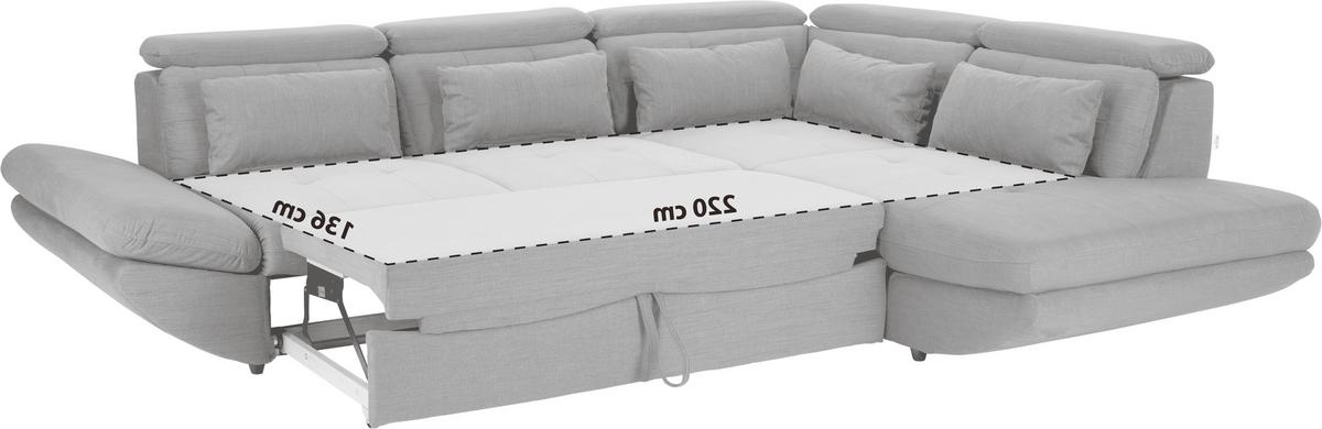 Ecksofa mit Schlaffunktion + Park Koralle 311 X 233 cm - Koralle/Schwarz, MODERN, Textil (311/233cm) - Luca Bessoni