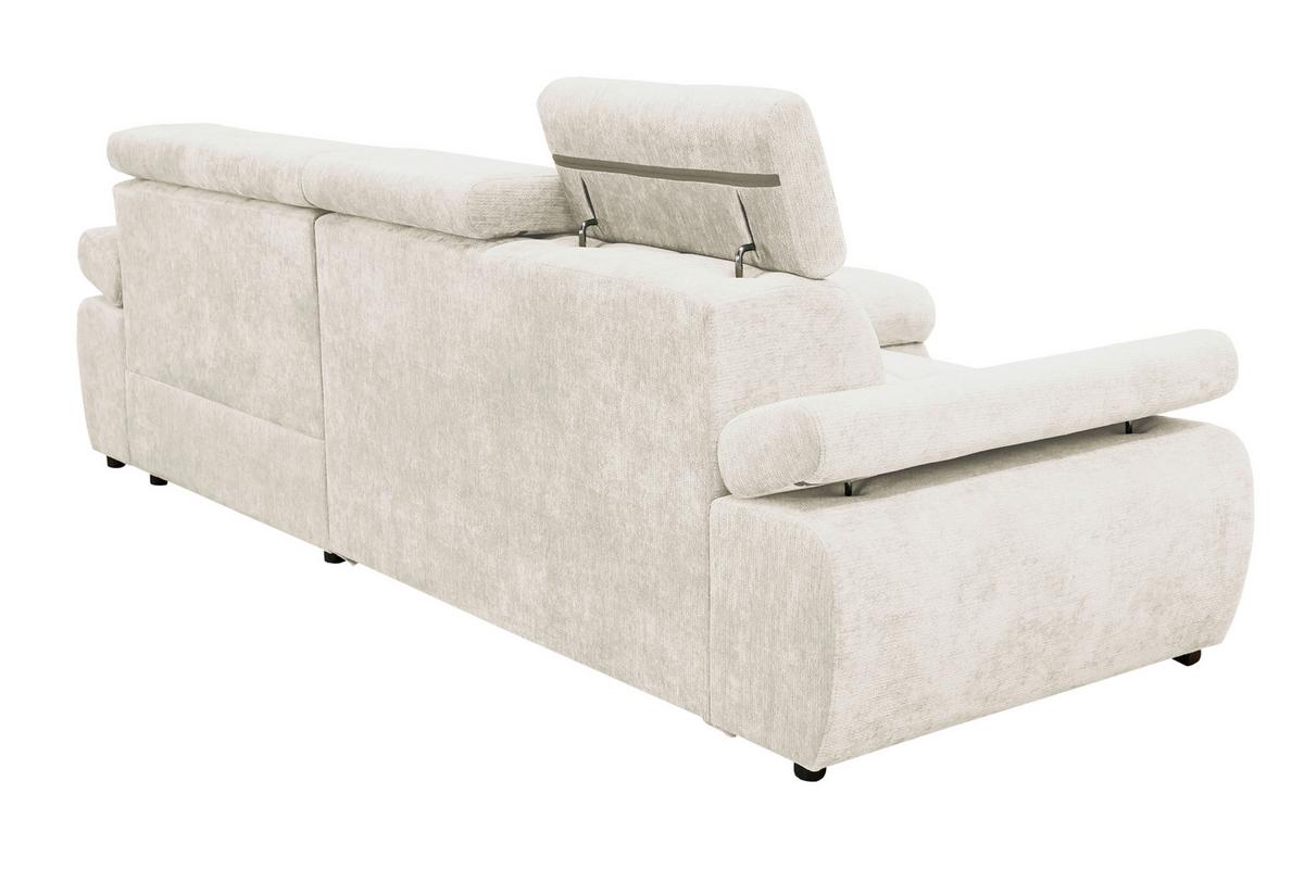 Rohová sedačka VEGAS, pravá, béžová žinylka - černá/béžová, Design, dřevo/textil (294/173cm)