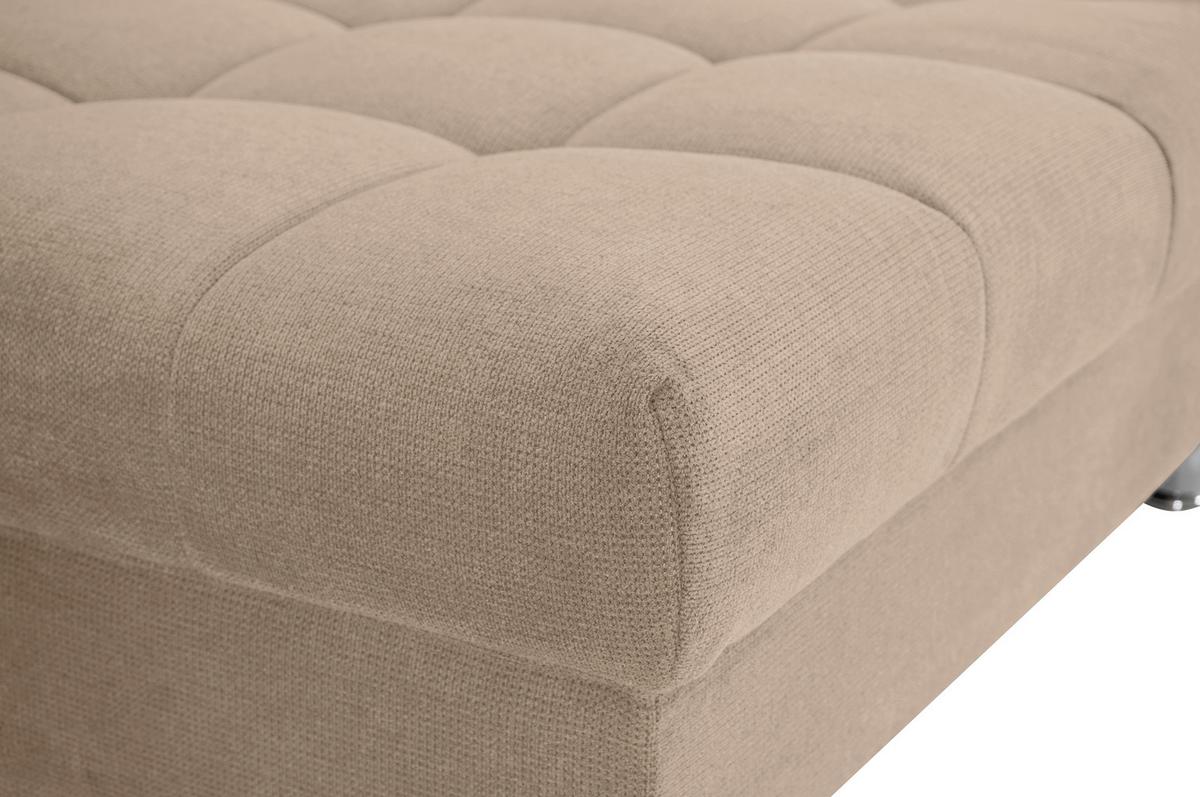 Rohová sedačka ERICE, pravá, šedohnědá - barvy chromu/šedohnědá, Design, textil/plast (312/198cm)