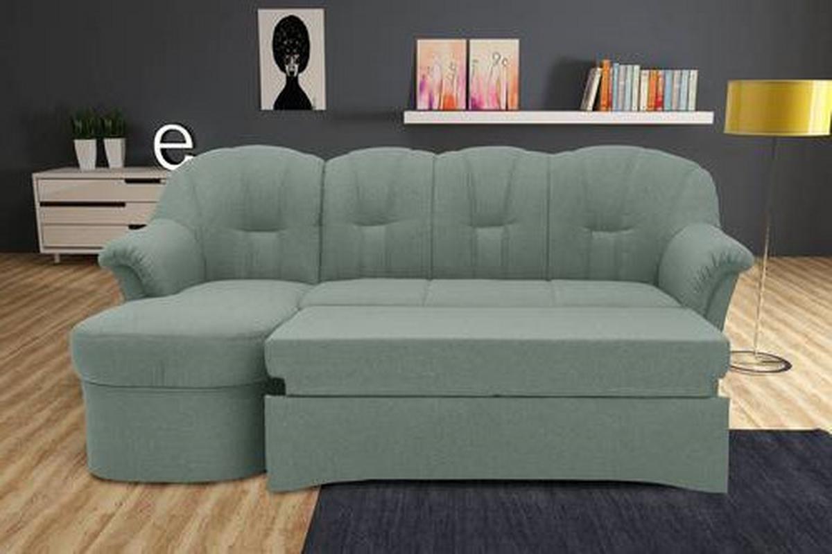 Ecksofa Mit Schlaffunktion Papenburg Hellblau - Schwarz/Hellblau, KONVENTIONELL, Textil (142/233cm) - MID.YOU