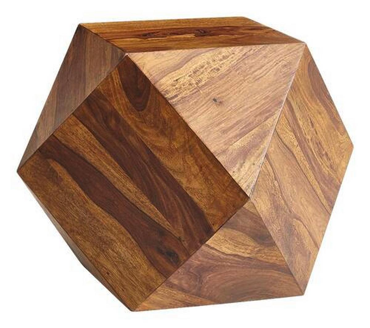 Couchtisch Holz Massiv Zwölfeckig, Sheesham - Sheeshamfarben, MODERN, Holz (57/42,50/57cm) - MID.YOU