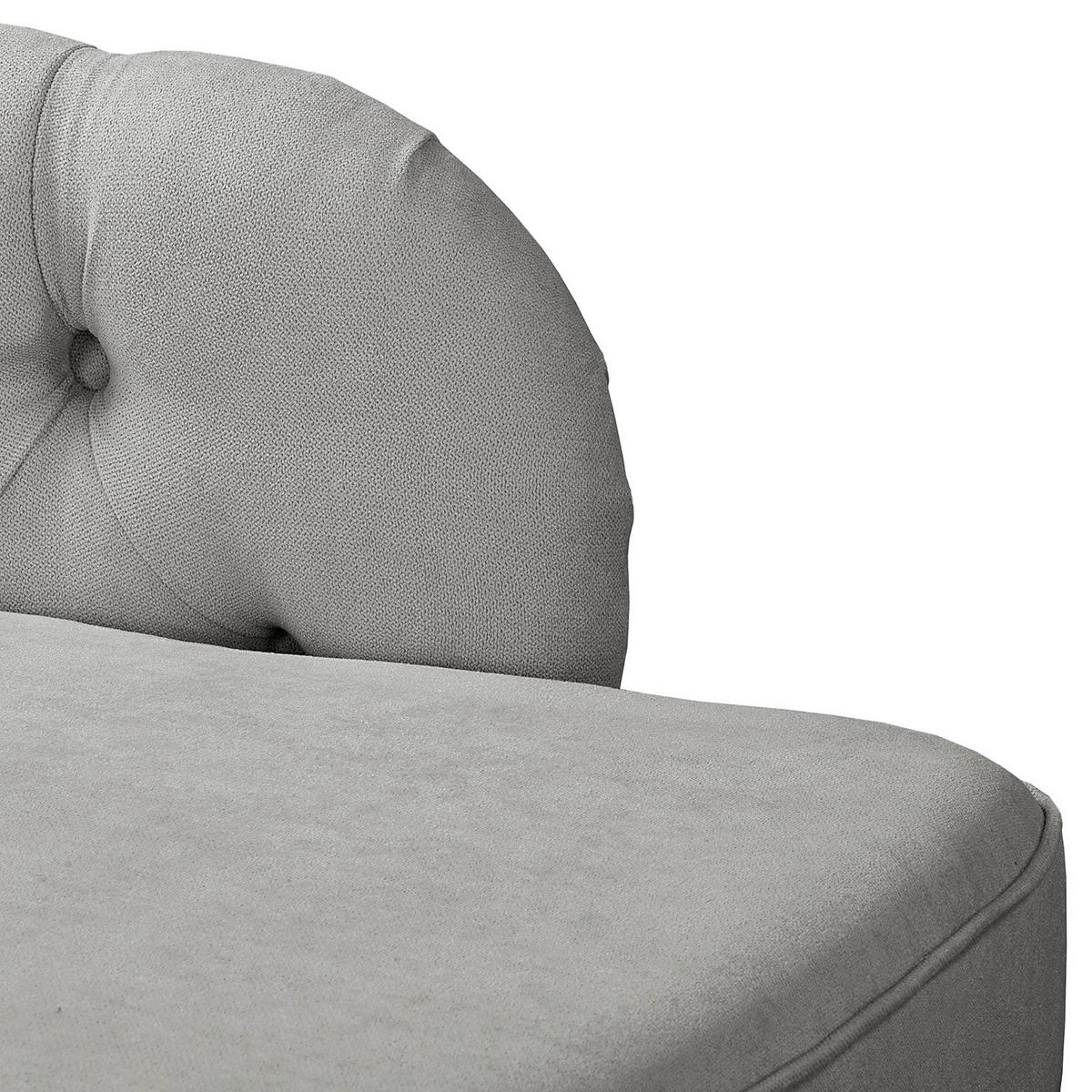 Récamiere Pako Grau B: 185cm - Braun/Grau, Design, Textil (185/93/75cm) - P & B