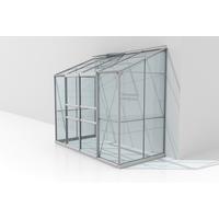 Anlehn-gewächshausbausatz Ida 3300 Esg3mm, Alu - Alufarben, Basics, Glas/Metall (255/222/131,5cm)