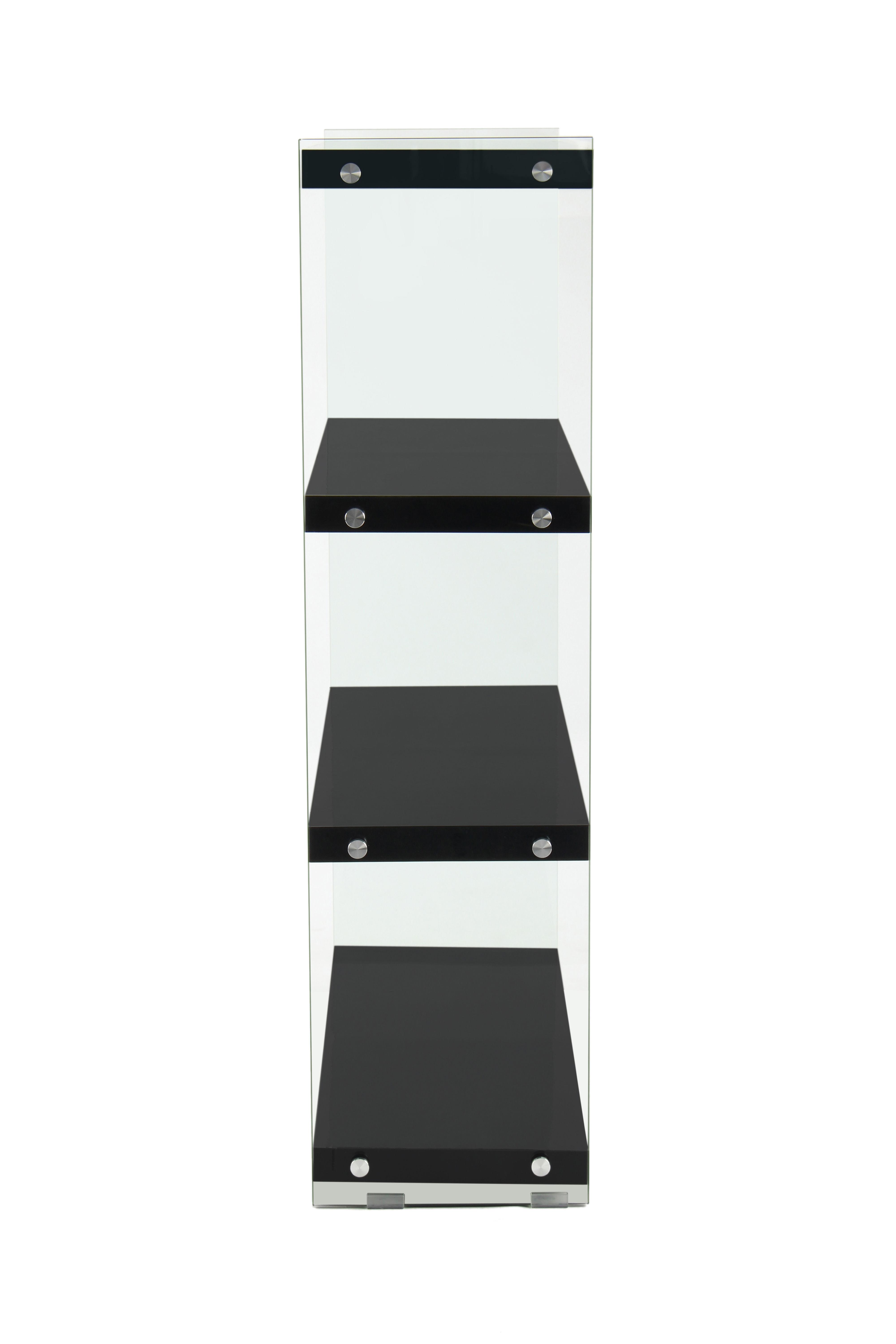 Regal Elementary B: 29,5 cm Schwarz/Glas