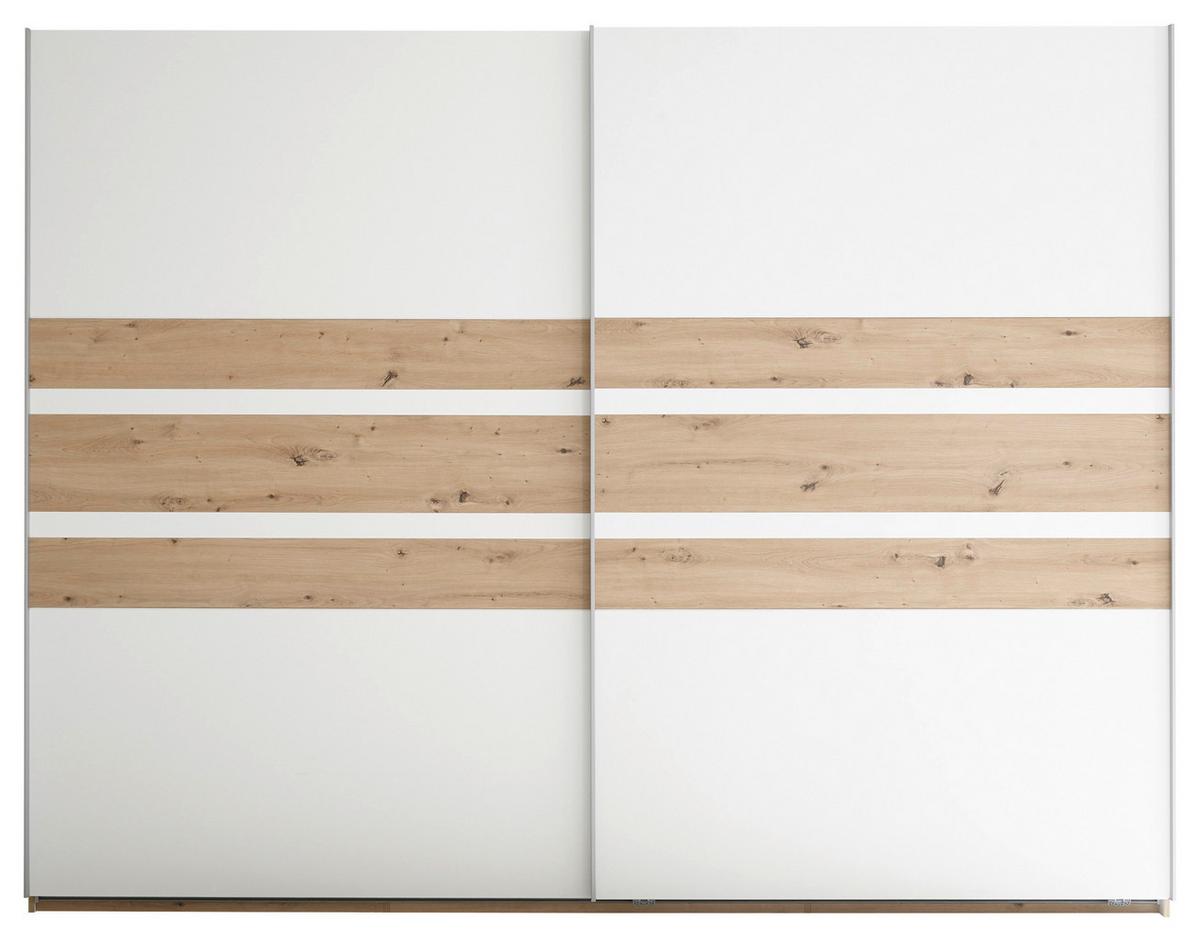 Schwebetürenschrank B: 270 Cm Catania, Weiß/eiche Artisan - Weiß/Eiche Artisan, MODERN, Holzwerkstoff (270/210/60cm) - Livetastic