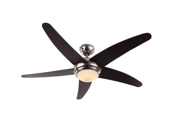 Deckenventilator Fabiola D: 132 cm Nickelfarben - Walnussfarben/Nickelfarben, Basics, Glas/Holz (132/37,2cm) Deckenventilator Fabiola D: 132 cm Nickelfarben - Walnussfarben/Nickelfarben, Basics, Glas/Holz (132/37,2cm)