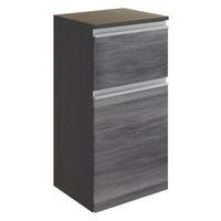 Unterschrank Mit Soft-close Arezzo B: 40cm, Graphit - Silberfarben/Graphitfarben, Basics, Holzwerkstoff (40/79/35cm) - Held