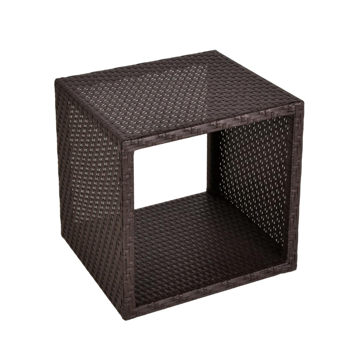 Würfelregal Livingston B: 46,5 cm Braun - Schwarz/Braun, Basics, Kunststoff/Metall (46,5/47,5/46,5cm)