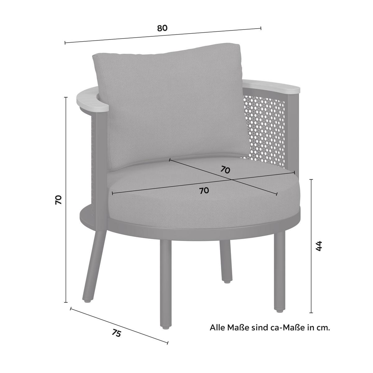 JEDÁLENSKÁ TERASOVÁ SÚPRAVA LISSA - čierna/farba hrušky, Modern, kov/textil - Bessagi Garden