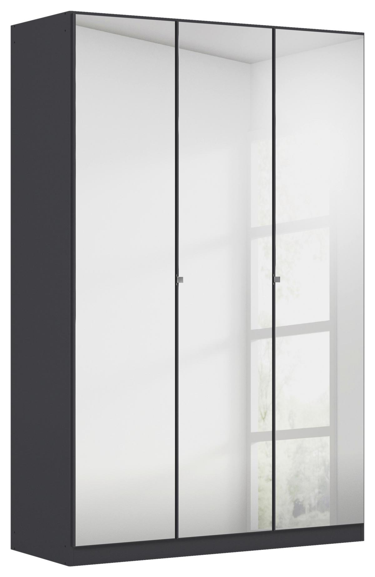 Kleiderschrank Reflect inkl. Inneneinteilung, 2 Körbe - Silberfarben/Grau, MODERN, Holzwerkstoff (136/210/54cm)