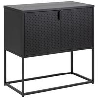 Sideboard Metall Mit 2 Türen 82 Cm Newton Schwarz - Schwarz, Trend, Metall (82/80/40cm) - MID.YOU