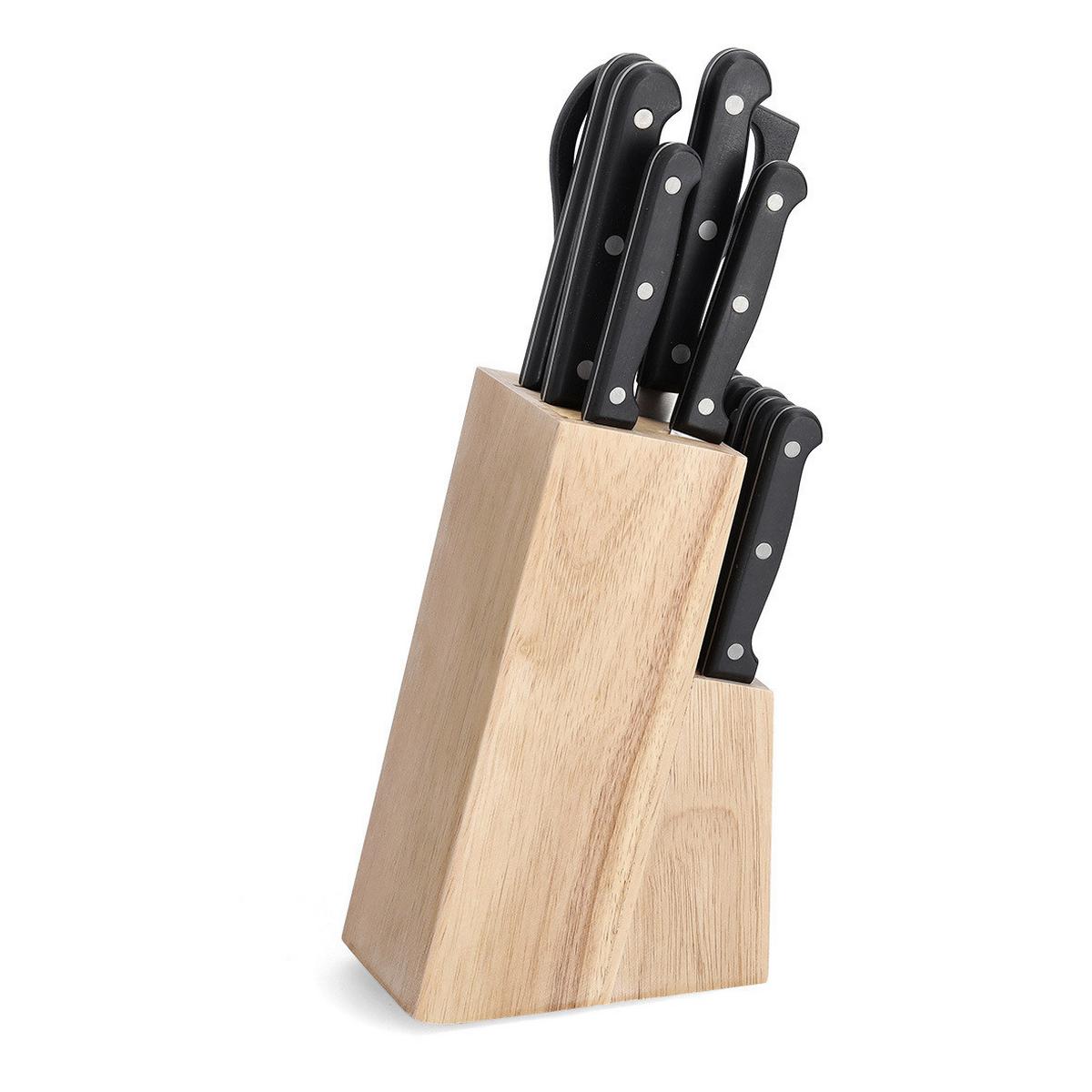 Messerblock Holz 13-teilig - Naturfarben, Basics, Holz (13,5cm) - Zeller Present