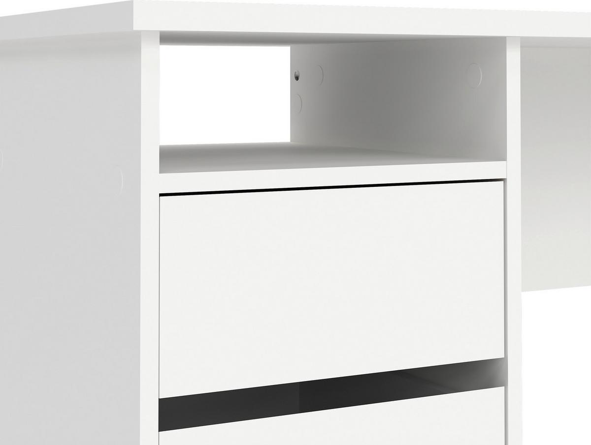 Schreibtisch Function Plus, Weiß, L: 110 cm - Weiß, MODERN, Holzwerkstoff (110/48,5/76cm) - MID.YOU