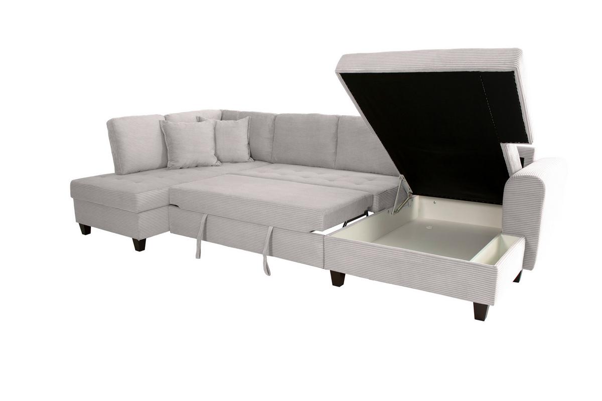 Wohnlandschaft Moritz Beigebraunu-Form:178x324x155cm - Beigebraun, Trend, Textil (178/324/155cm)