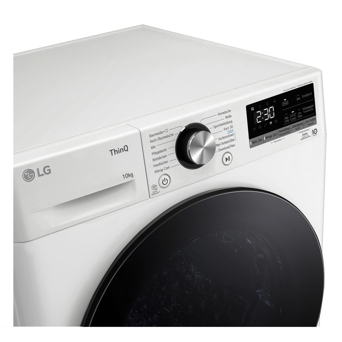Trockner V9a2xt Weiss - Weiß, Basics, Glas/Kunststoff (60/85/66cm) - LG