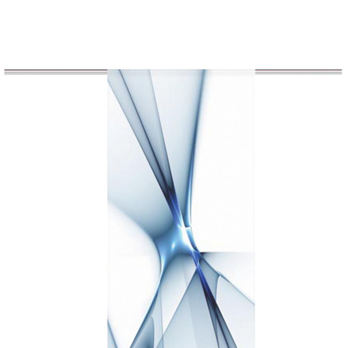 Flächenvorhang 2-Tlg. Franklin B: 60 cm, Blau, Blickdicht - Blau, Basics, Textil (60/245cm)