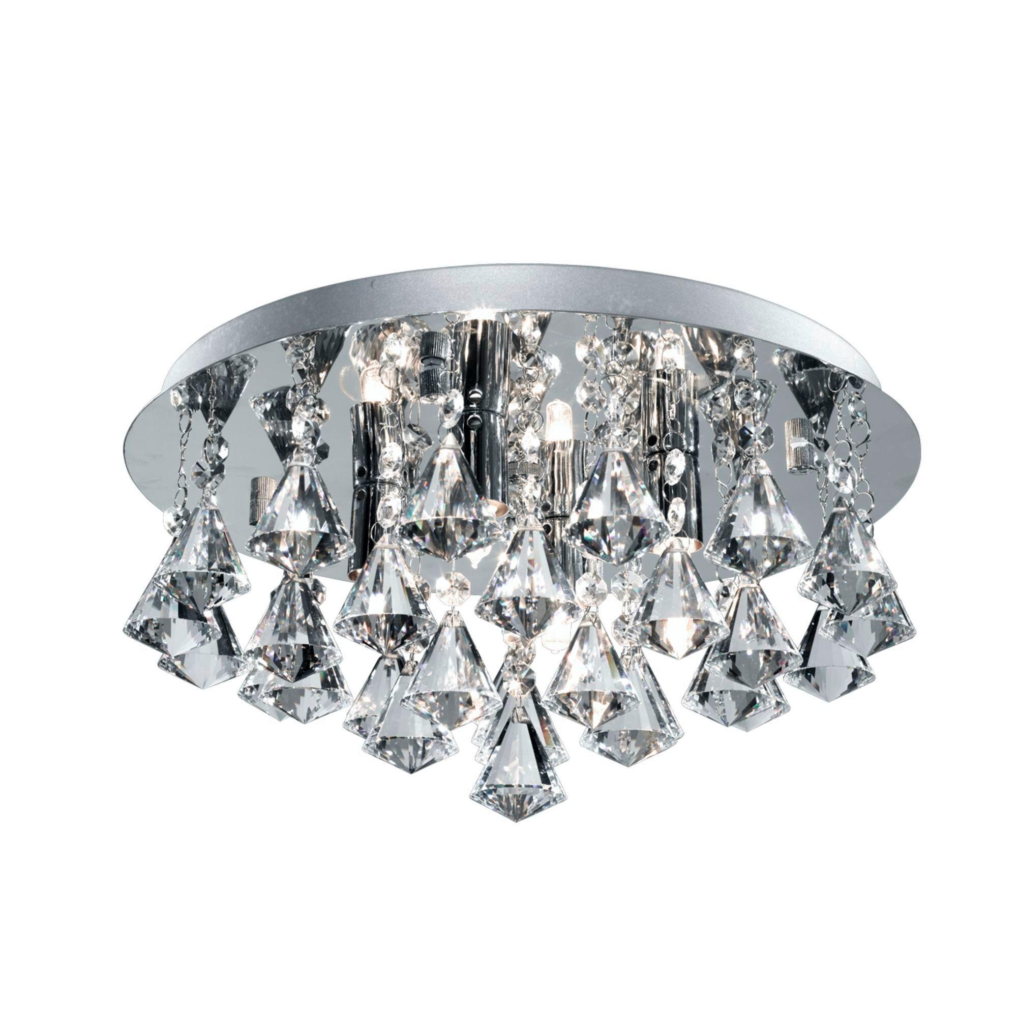 Badezimmer-deckenleuchte 2204-4cc - Chromfarben, Design, Glas/Metall (38/17.5cm)