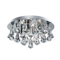 Badezimmer-deckenleuchte 2204-4cc - Chromfarben, Design, Glas/Metall (38/17.5cm)