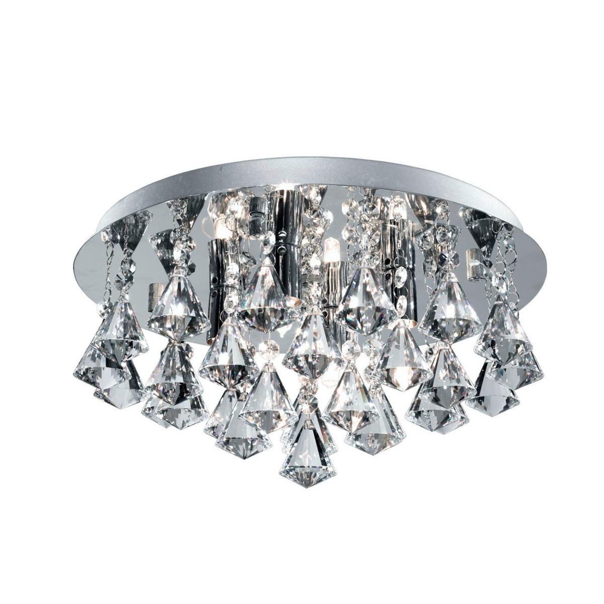 Badezimmer-deckenleuchte 2204-4cc - Chromfarben, Design, Glas/Metall (38/17.5cm)