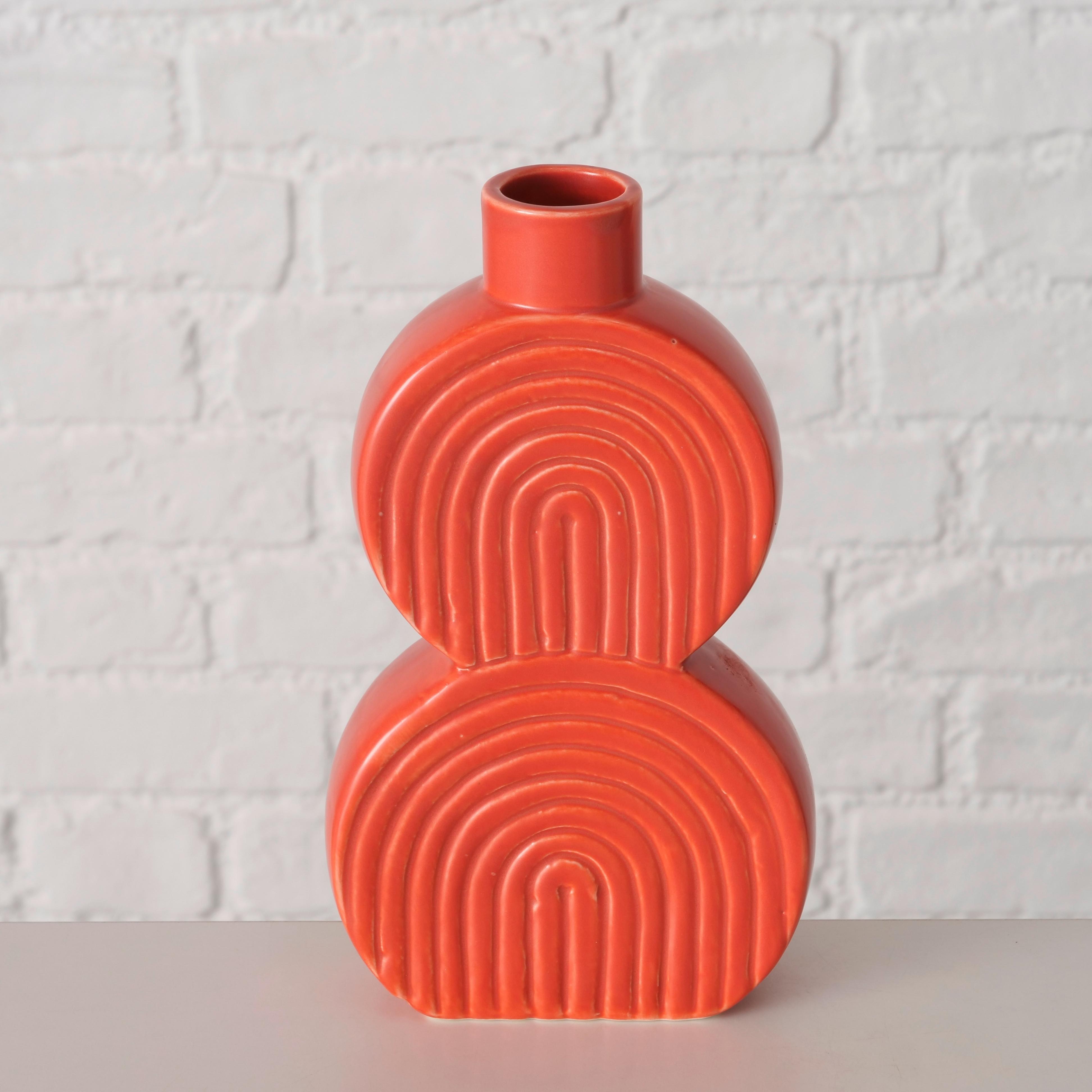 Váza BRENDA I - oranžová, Modern, keramika (11,5/4/20cm) - Mömax