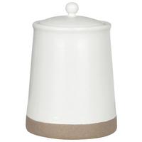 DÓZA NA POTRAVINY EMILIA -M - bílá, plast/keramika (12/17cm) - Zandiara