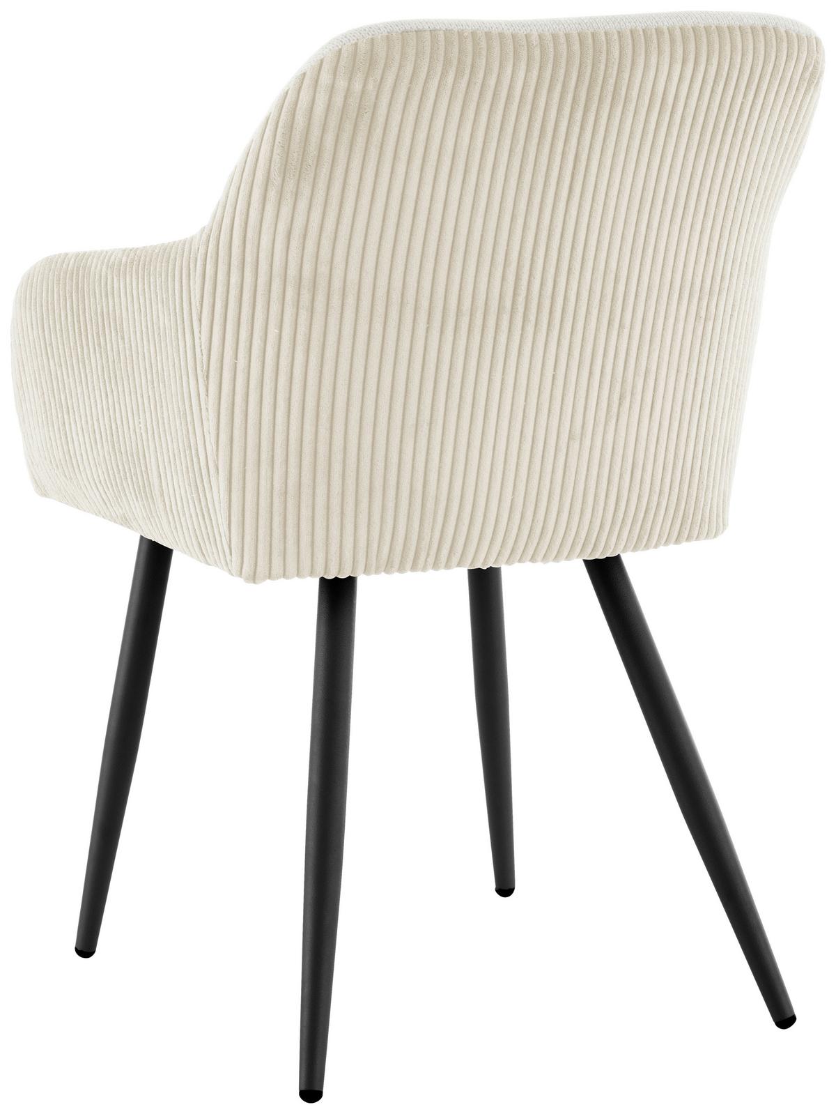 Armlehnstuhl Eddy - Beige/Schwarz, LIFESTYLE, Holz/Textil (54/84/60cm) - Livetastic