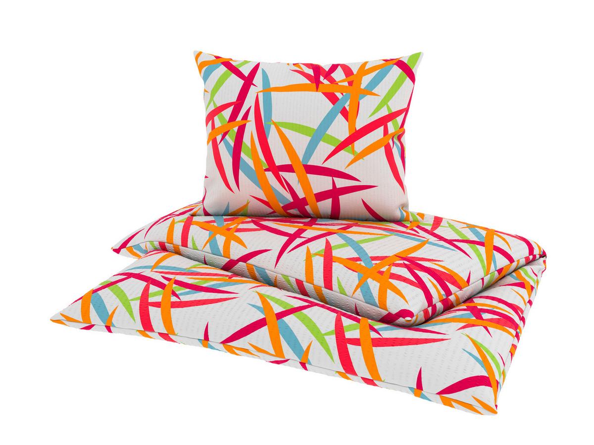 Bettwäsche Palma - Rot/Orange, MODERN, Textil - Luca Bessoni