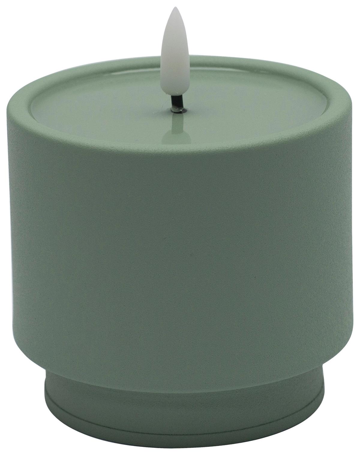 LED sviečka BELLY - oranžová/modrá, Moderní, kov/plast (9/8,5cm) - Mömax