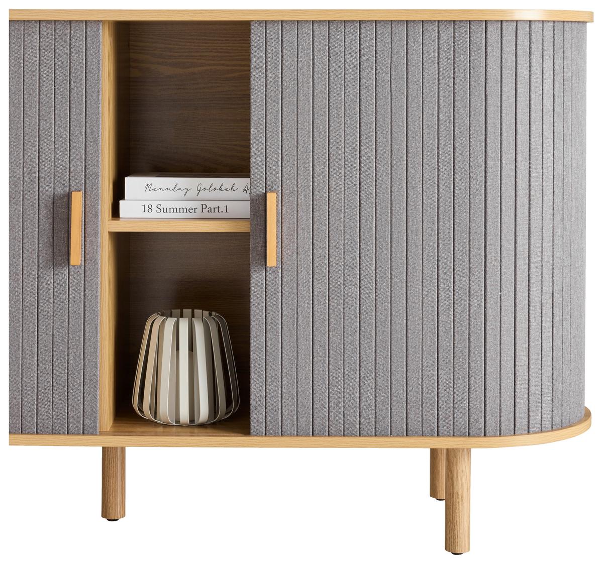 ŠIROKÁ KOMODA ARVID -EXKLUSIV- - sivá/prírodná farba, Modern, drevo/kompozitné drevo (140/75/40cm) - Mömax