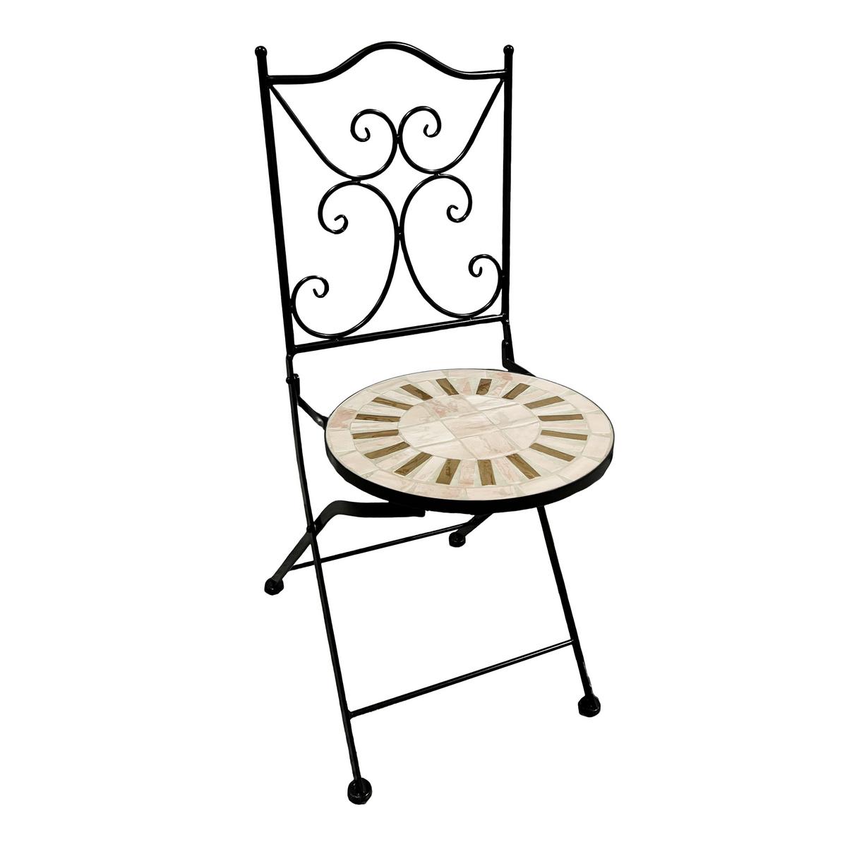 Gartenset Camilla Toscane - Schwarz/Braun, Basics, Keramik/Metall (60/60/75cm) - Ambia Garden