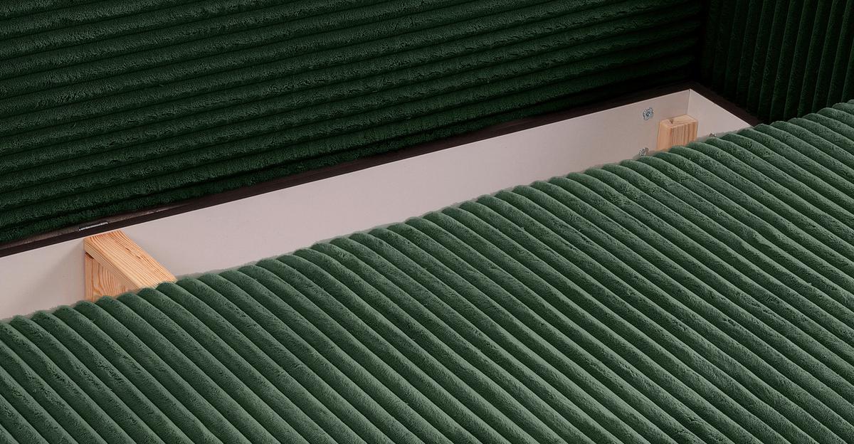 Schlafsofa Grubs Smaragdgrün B: 225cm - Smaragdgrün/Schwarz, Basics, Holz/Textil (225/96/93cm) - MID.YOU