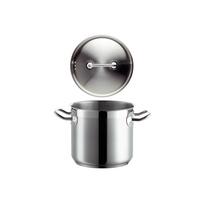 Gemüsetopf Professional Edelstahl Mit Deckel - Silberfarben, Basics, Metall (16/14,8/24,5cm) - Mäser