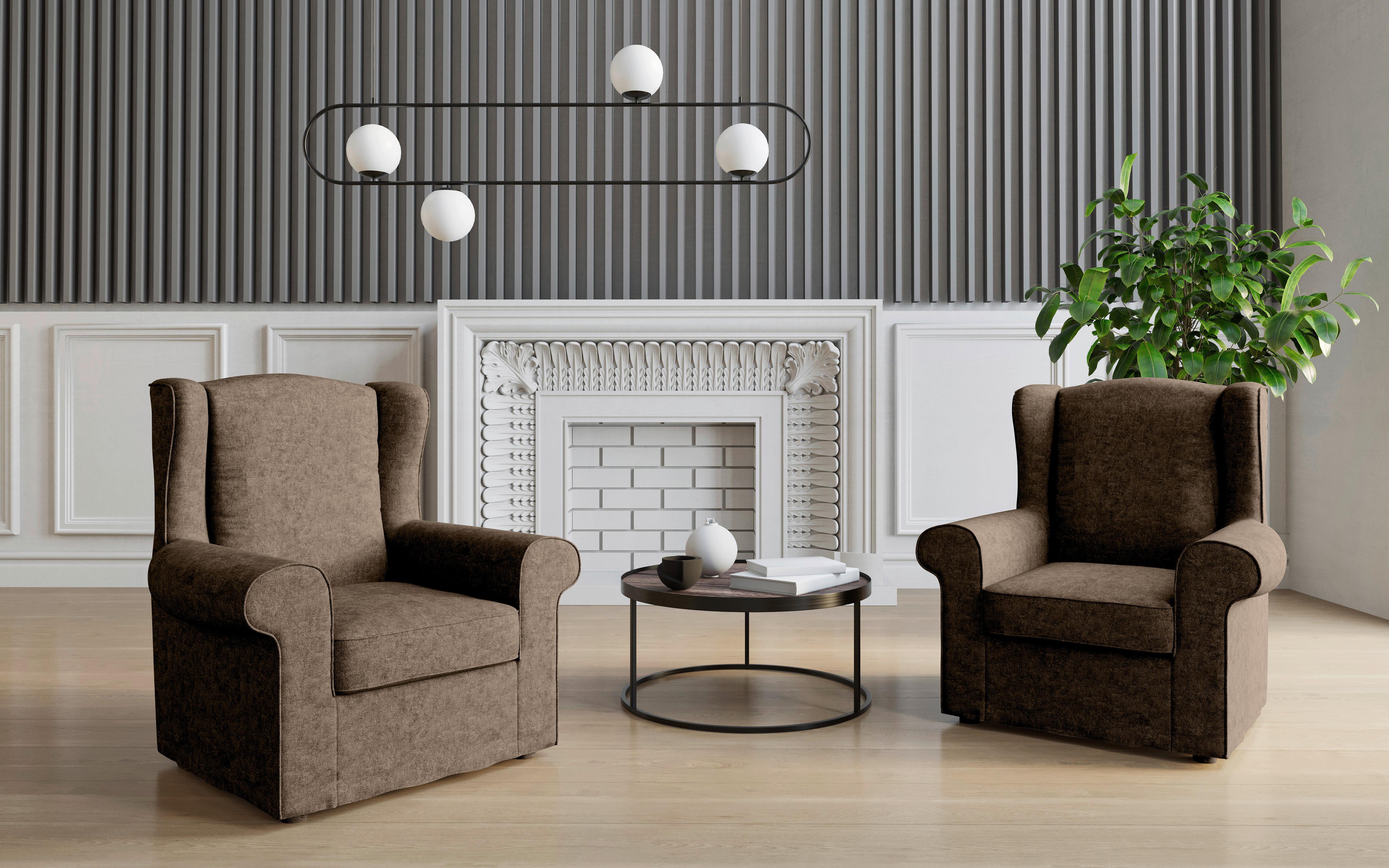 Sessel Madonna Dunkelbraun B: 88 Cm - Edelstahlfarben/Dunkelbraun, Design, Textil (88/105/90cm) - Livetastic