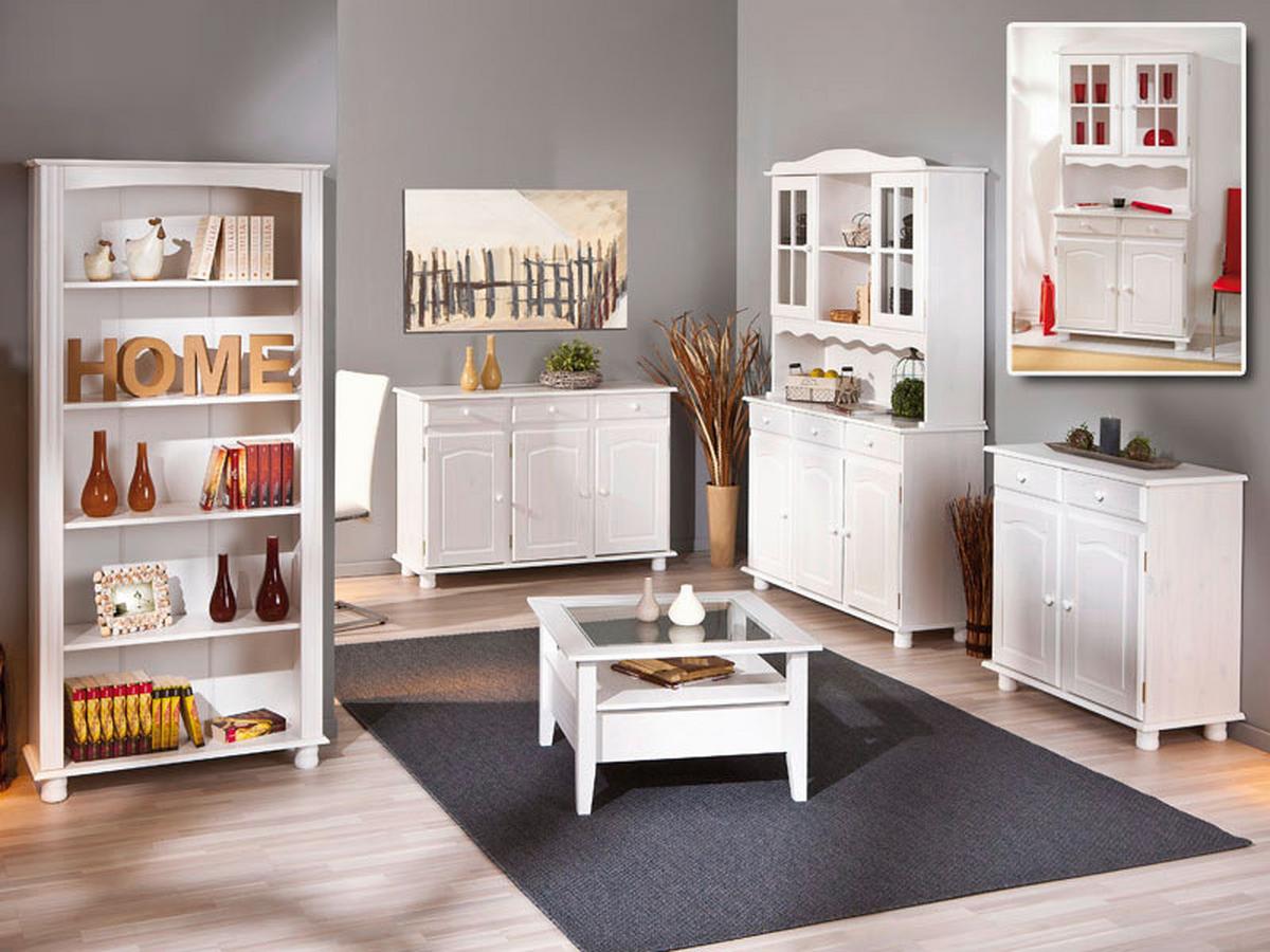 KREDENC VALENCIA šírka 88 cm - bílá, Lifestyle, dřevo/sklo (88/198/43cm) - MID.YOU