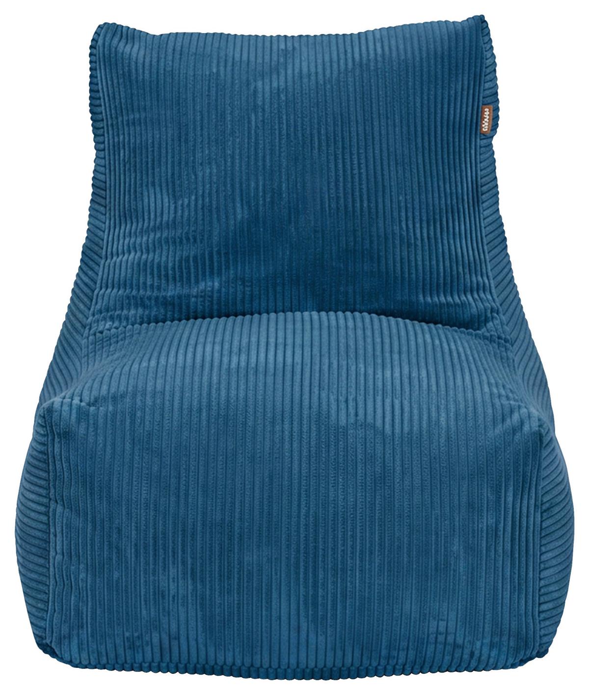 Sitzsack Luno Cord dunkelblau,Indoor,B: 70cm - Dunkelblau, Basics, Textil (70/70/100cm)