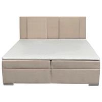 Boxbett Dolly 180x200 Cm - Silberfarben/Creme, Basics, Holzwerkstoff/Textil (180/200cm) - Livetastic