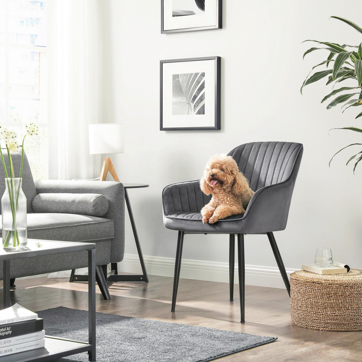 Stuhl Grau B: 62,5 Cm - Schwarz/Grau, Basics, Holzwerkstoff/Kunststoff (62.5/85/60cm)