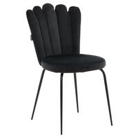 Stuhl-Set Limhamn - Schwarz, Design, Textil/Metall (44,5/82,5/54cm) - Livetastic