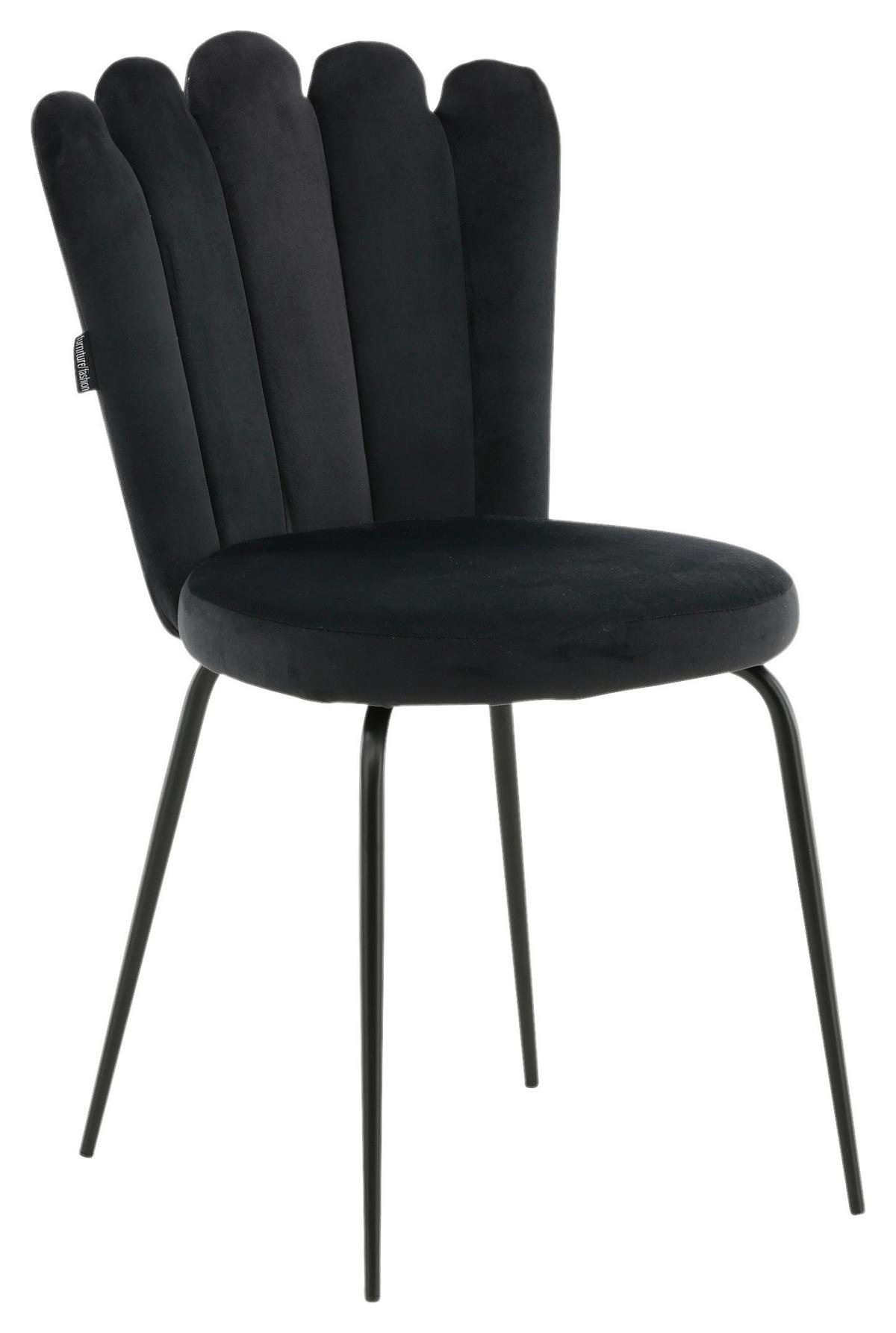 Stuhl-Set Limhamn - Schwarz, Design, Textil/Metall (44,5/82,5/54cm) - Livetastic