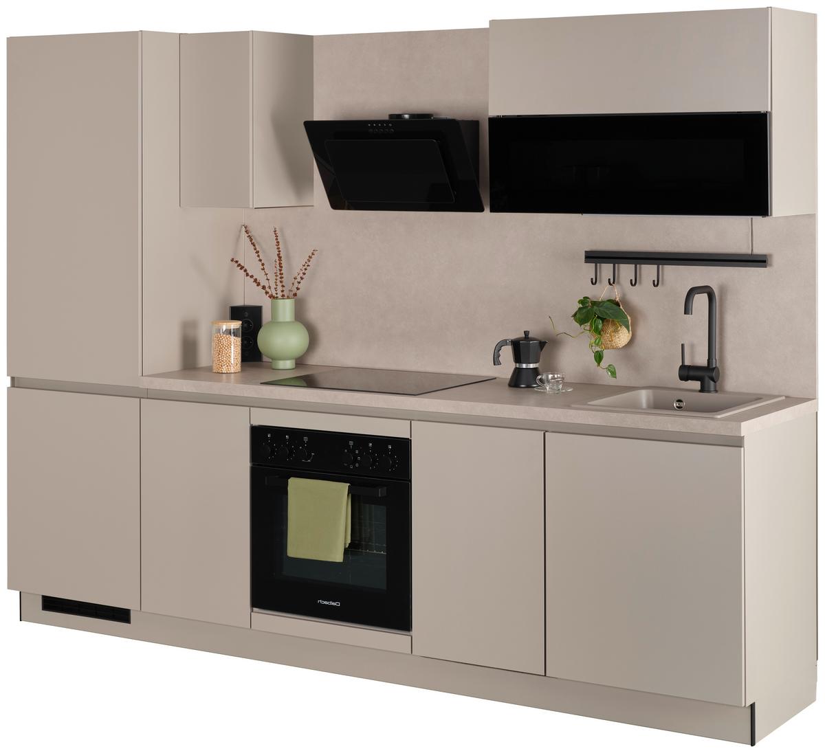 Küchenblock Win - Creme, MODERN, Holzwerkstoff (270cm) - Express-Kuechen