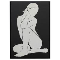 Obraz na plátně Denise, 60/90cm - bílá/černá, dřevo/textil (60/90cm) - Modern Living