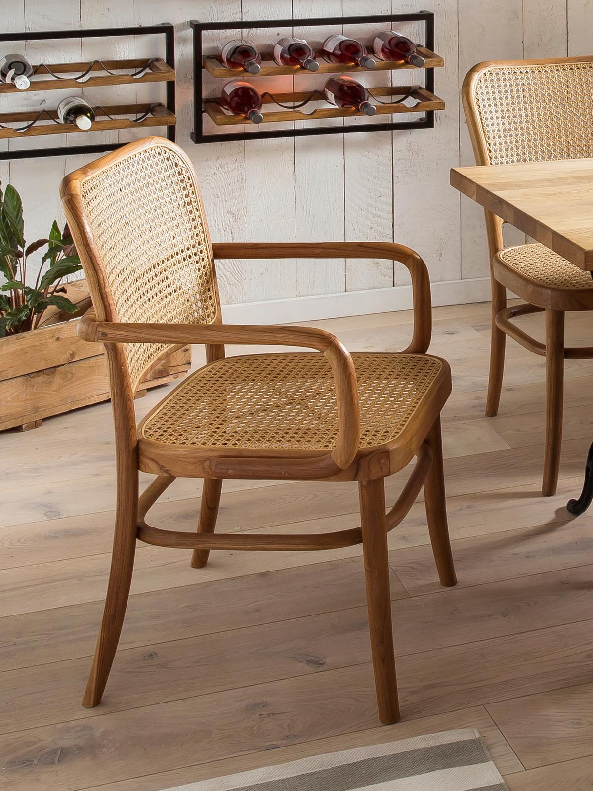 ARMLEHNSTUHL Naturfarben B: 52cm - Naturfarben, MODERN, Holz (52/86/58cm) - MID.YOU
