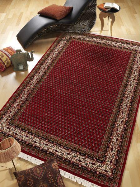 Orientalischer Webteppich Creme/Rot Sakki Mir 90x160 cm - Rot/Creme, Basics, Textil (90/160cm) - Cazaris