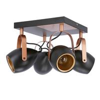 DECKENSTRAHLER 98-83128 - Schwarz, Design, Metall (32/32/23cm)