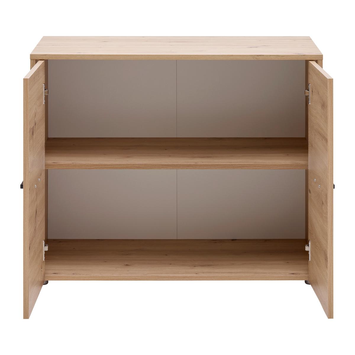 PODSTAVNÁ SKŘÍŇKA KIVO - černá/dub artisan, Moderní, kompozitní dřevo/plast (90/69,8/52,1cm)